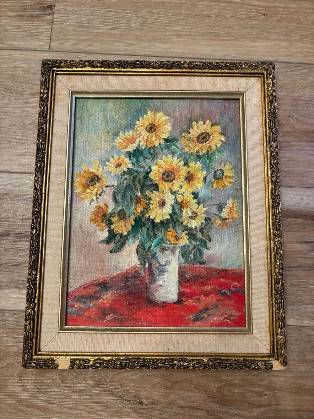 Sunflowers Still Life Oil Painting After Van Gogh by Stella Ericson